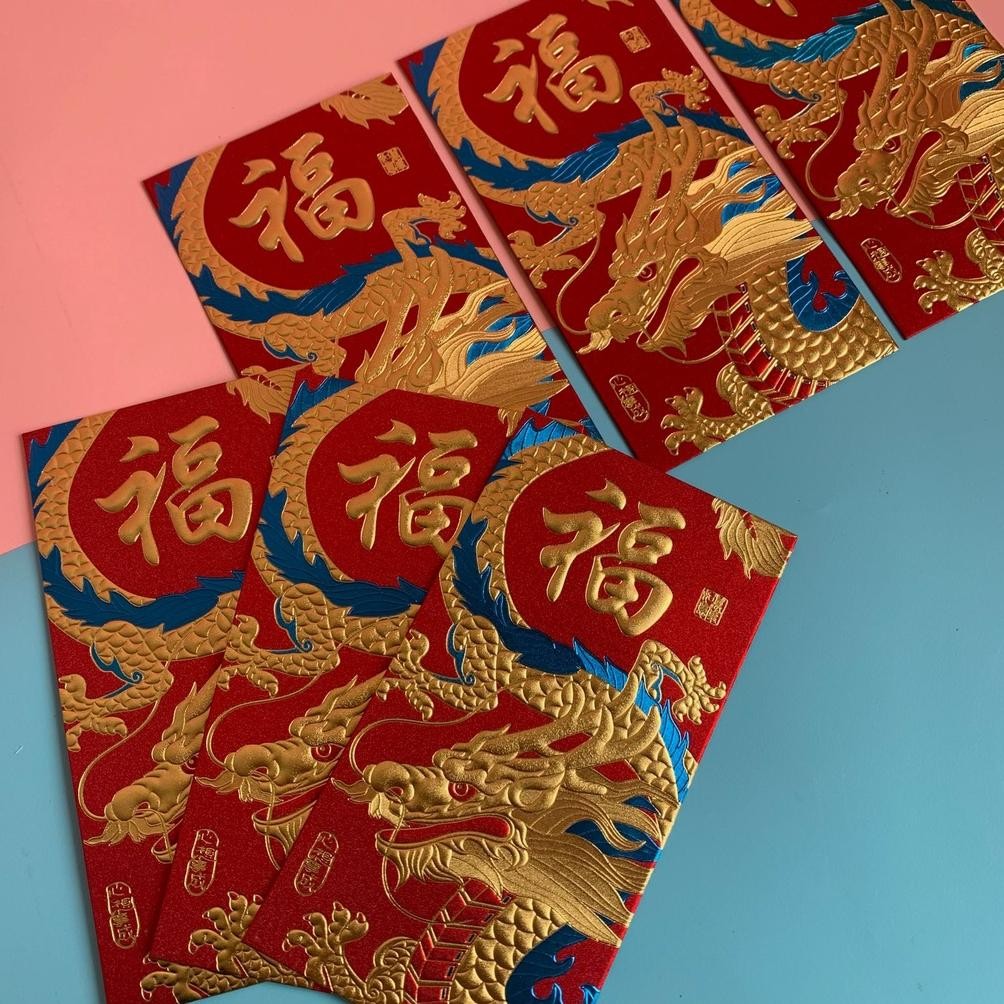 

NI06 PREMIUM ANGPAO DRAGON CHINESE NEW YEAR sincia angpau shio naga imlek tahun baru hongbao hong bao amplop merah murah grosir tebal Sale
