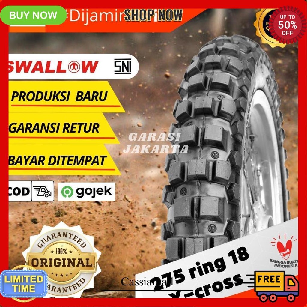 Ban Cross Trail Ring 18 275 Ban Luar Motor Ring 18 275 Ban Swallow Tahu Ring 18 275 Klx Crf Termurah