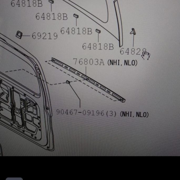 moulding bagasi luxio Ori