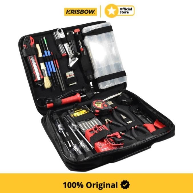 Grosir Krisbow Set Electronic Toolkit Perkakas Elektronik 40 Pcs