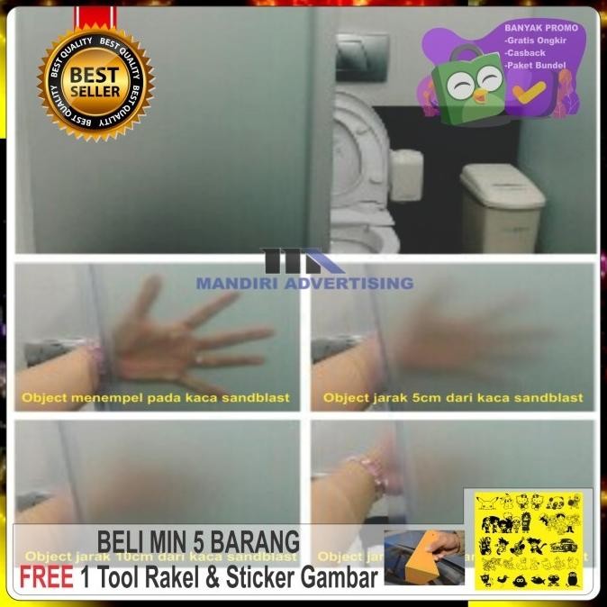 (Good) stiker kaca sandblast/stiker kaca es/stiker buram Lebar 150cm
