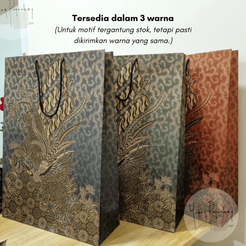 

gh-45 Paper Bag / Tas Kertas Batik XL motif Burung Uk.29x10x41 (1 lusin (12pcs)) Terlaris