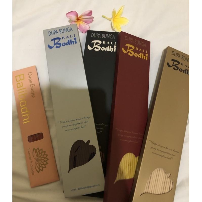Paket Hemat Dupa Bali Bodhi / Flower Incense /4 Exlusive Box Free Mini Original Dan Terpercaya
