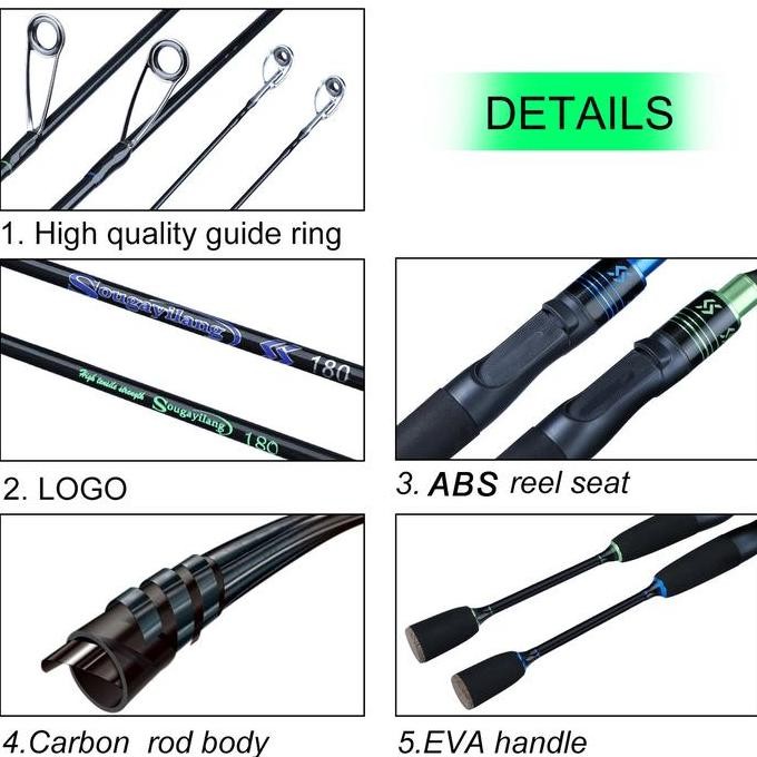 Grosir Sougayilang Pancingan Set Lengkap 1.8M/2.1M Joran Pancing Dan Reel Pancing 1000-4000 Gulungan