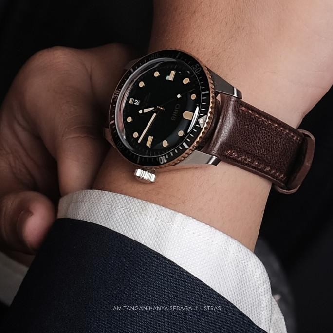 Lambskin Padded Contour Handmade Leather Strap / Tali Jam Kulit HNMD murah