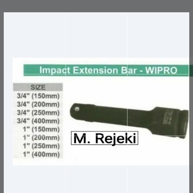 Impact Extension Bar Size 1 Inch 150Mm-Wipro Impact Extension New Stok