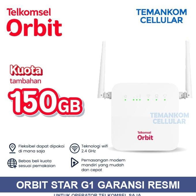 Modem Orbit Star G1 Telkomsel Resmi Paket 150Gb Garansi Resmi Co