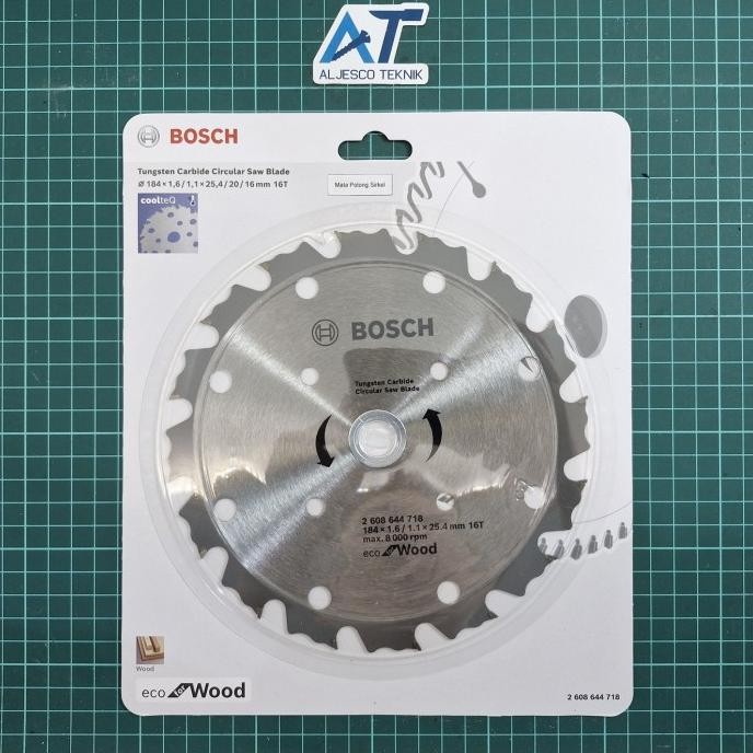 BOSCH MATA GERGAJI KAYU 7 INCH 16T TIPIS TANDUK ECO CIRCULAR SAW BLADE murah
