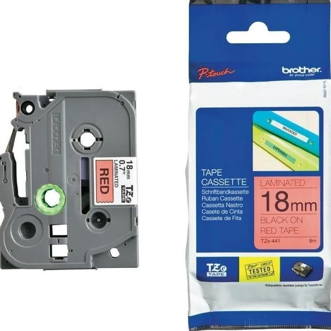 

Brother Label Tape Tze-441 18Mm Black On Red Co