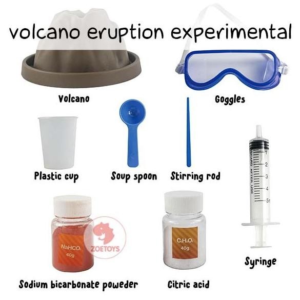 Zoetoys Volcano Eruption Experimental | Making Physical Chemical murah