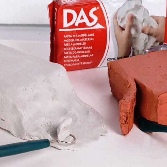 Tanah Liat Das 500gr Drying Clay Modelling / Dash Clay Putih / Coklat murah