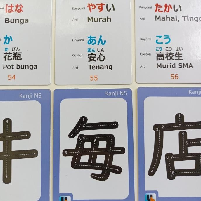 Flashcard Kanji N5 seri 1 murah