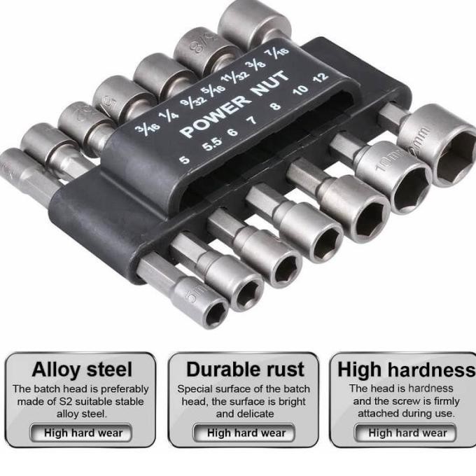 Kunci Sok Mata Bor Hex Nut Driver Set Kunci Sok Socket Magnetic murah