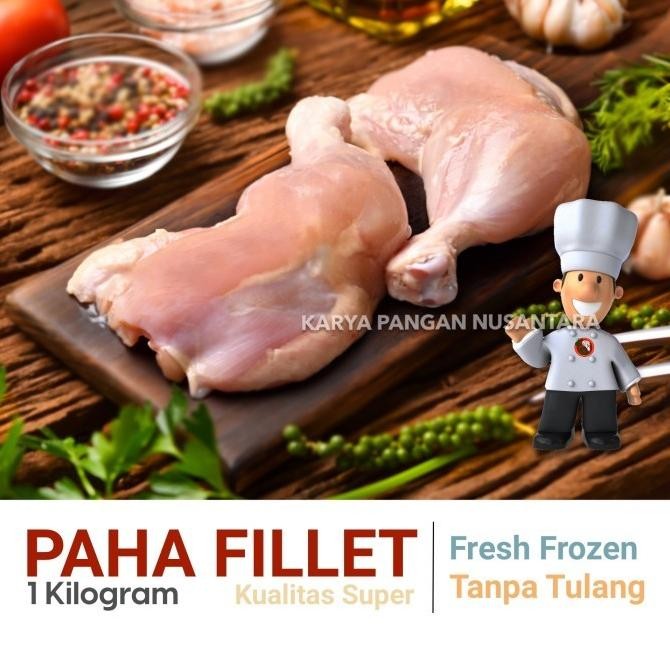 

(Good) PAHA AYAM FILLET FRESH FROZEN DAGING PAHA AYAM TANPA TULANG 1 KG