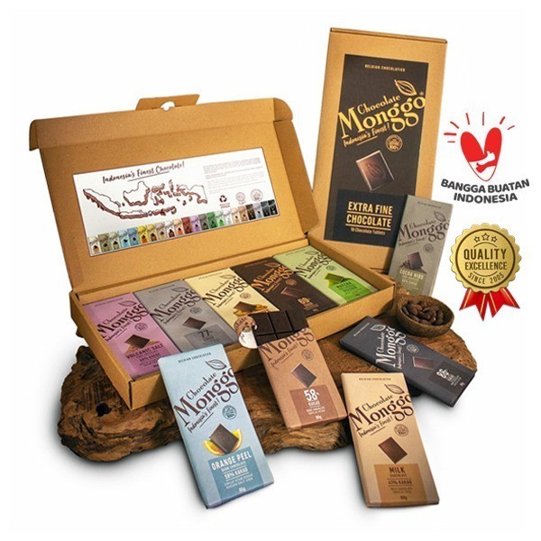 

Chocolate Monggo | Giant Coklat Box 10 Tablets | Hampers Cokelat 800gr | Parsel Gift Hadiah