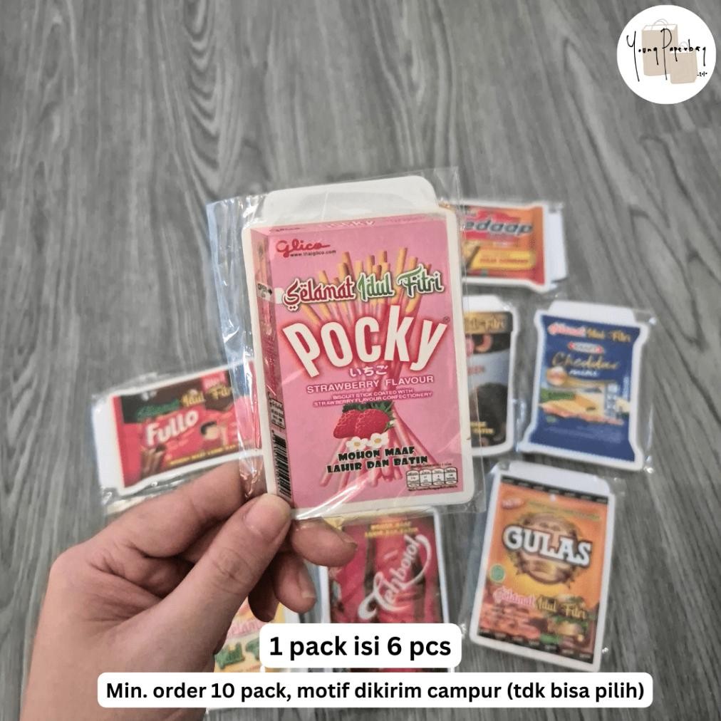

Amplop Uang Unik bentuk Snack Selamat Lebaran Idul Fitri / Ramadhan Glossy Kecil Uk. 6 x 9 cm - 1 pack isi 6 pcs