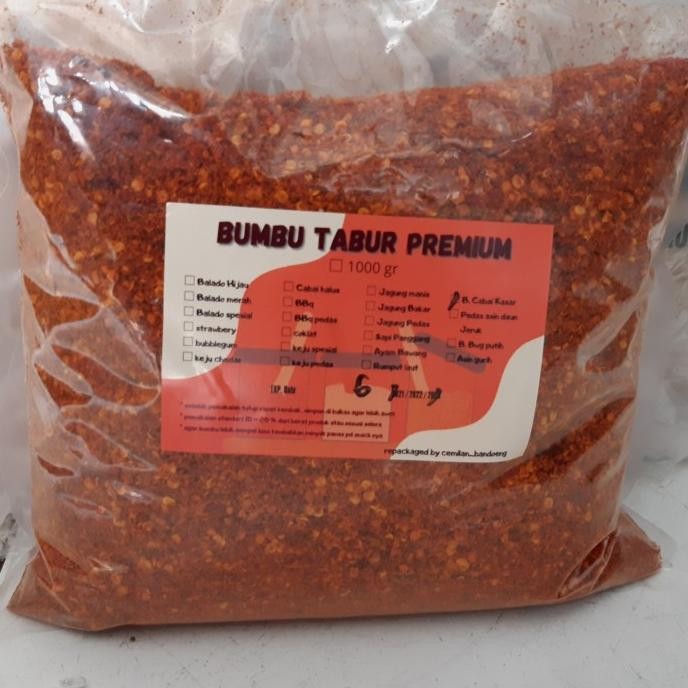 

BUBUK CABE KASAR HOT JELETOT AROMA DAUN JERUK 1 KG CS