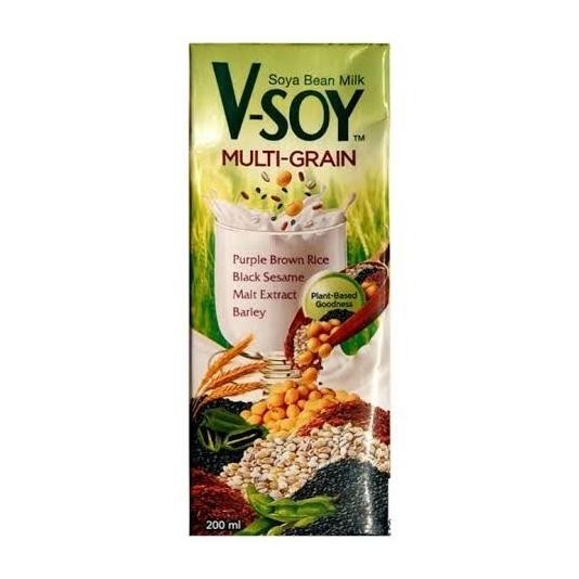 Vsoy Multi Grain Soya susu kedelai 200 ml 1 dus 48 pcs HM