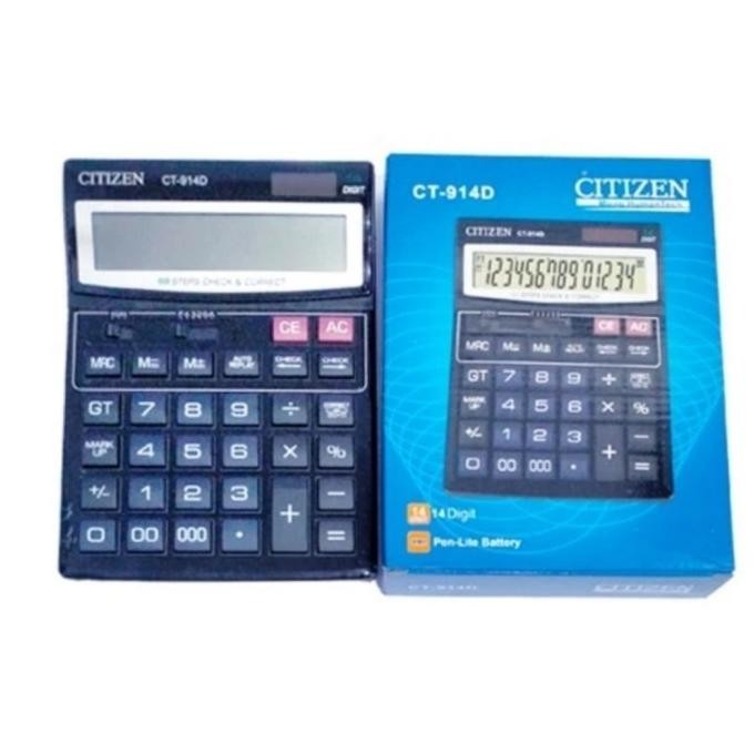 

fg-87 Citi.Zen CT-914D Check Correct Kalkulator Cek Ulang 14 Digit LCD Besar CT914D Murah