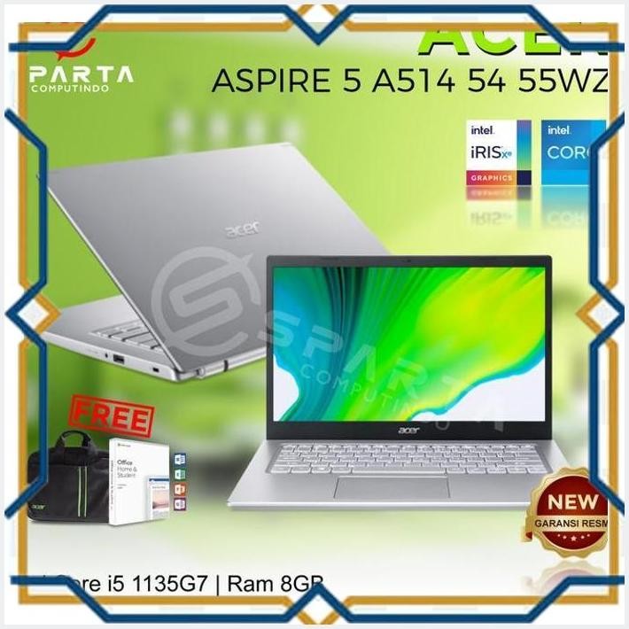 [CVS] LAPTOP ACER ASPIRE 5 SLIM A514 54 55WZ NEW GARANSI RESMI
