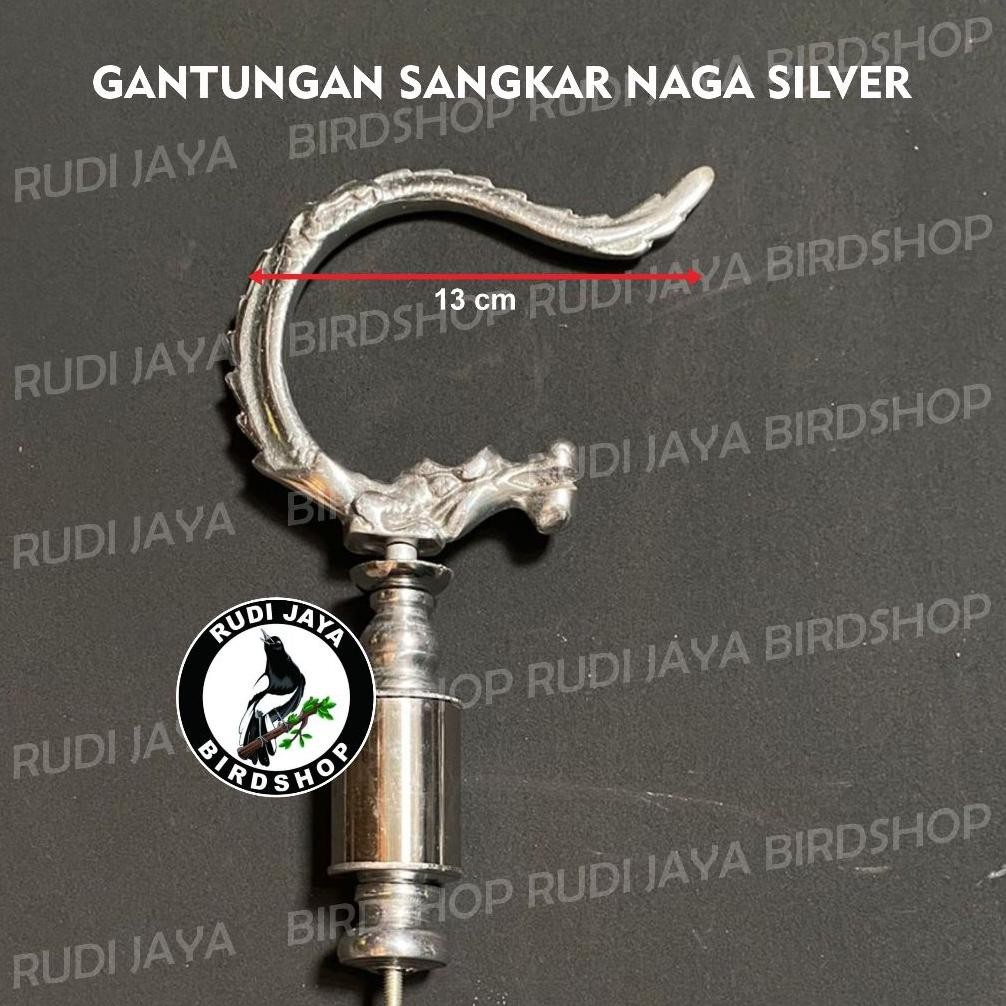 ryu-56 Gantungan Sangkar Naga Lipat Warna Gold Dan Non Lipat Silver Lengkap Pion Tabung Pendek Untuk