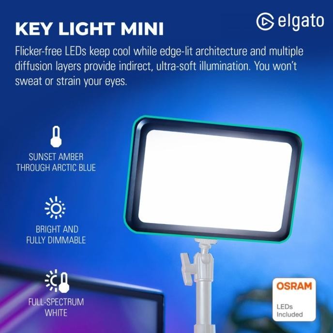 ELGATO KEY LIGHT MINI | WIRELESS LIGHTING SYSTEM WITH 800 LUMENS 2104T