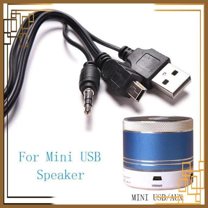 [TPK] Kabel USB Charger Speaker Plus Jek TRS Audio Aux IN 3.5mm to Mini USB