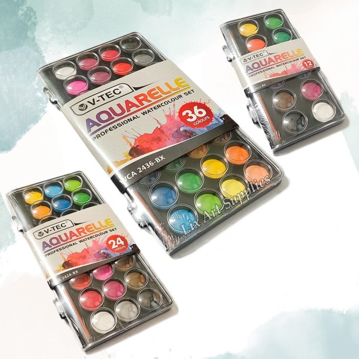 

Berkualitas V-Tec Cat Air Set / Watercolor / Aquarelle Set 12 24 36