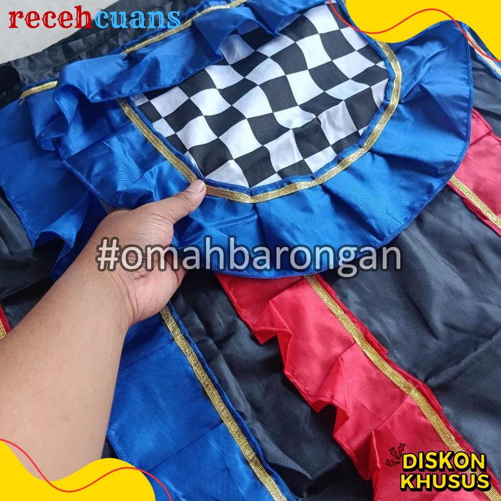 Kemul Barongan Anak Sd Pentas Dewasa Warna Biru Hitam Merah Kuning Hijau Diskon