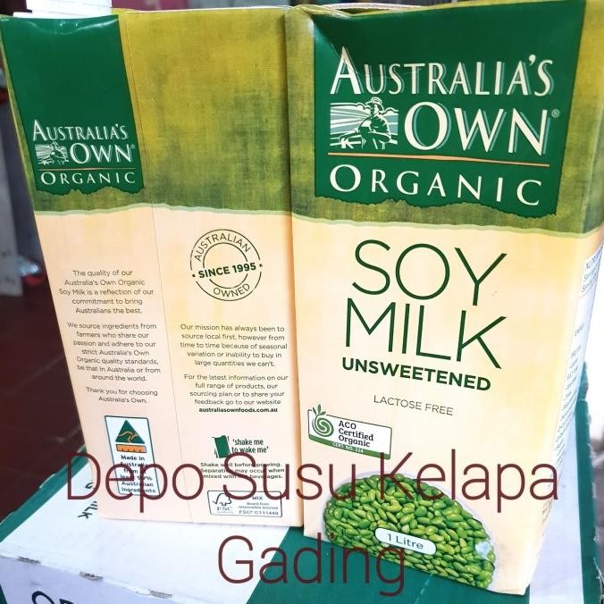 

Australia OWN Soy Milk Organic Unsweet | Australia's Susu Kedelai Soya HM