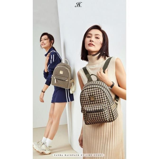 Promo Jims Honey Fanda Backpack - Tas Ransel Wanita Canvas Bag Official Store [ Free Gift ] Kulit Se