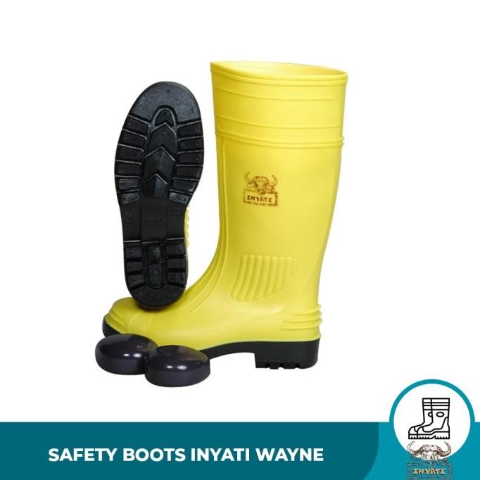 Inyati Wayne 1278 Gamboot Safety Shoes W/ Steel Toe Cap New Stok