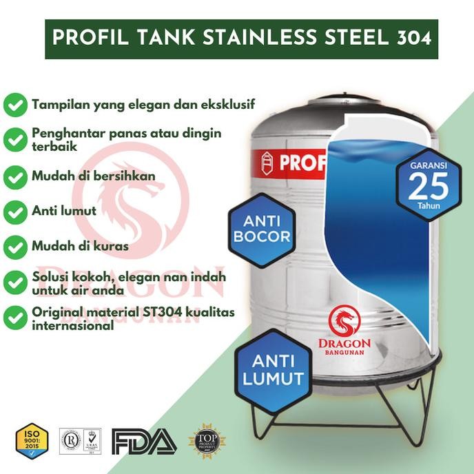 Diskon Profil Tank Stainless Ps 700 + Kaki - Toren Air Tangki Air Profil 700