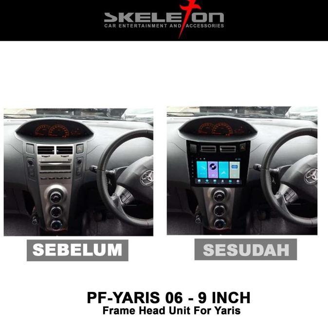 Promo Frame Head Unit Android Toyota Yaris Skeleton COD