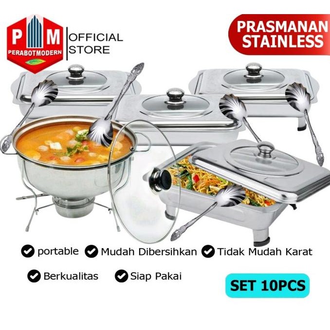 Paket Prasmanan Stainless Plus Sendok 5In1 Paket Prasmanan Pesta Set