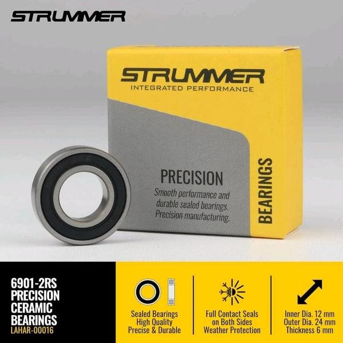 Bearing Hub CERAMIC 6901-2RS stainless steel sealed 12x24x6 STRUMMER ..