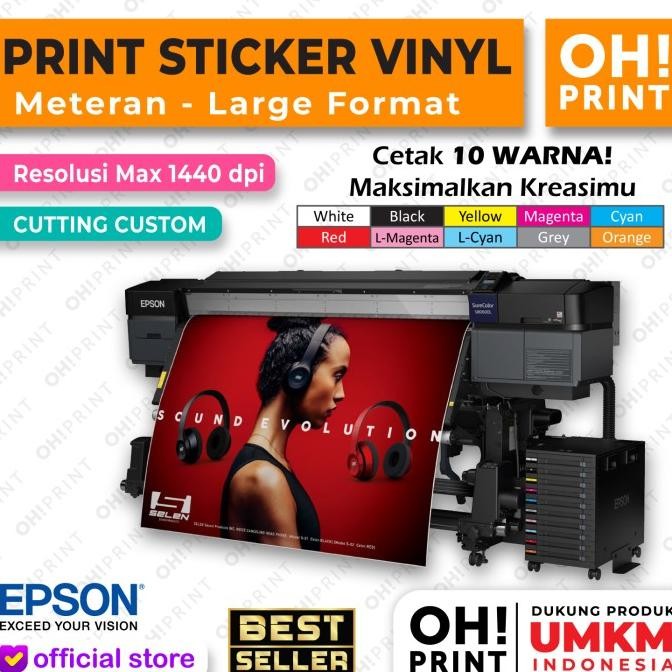 Cetak Stiker Vinyl Meteran Indoor Outdoor Sticker Meteran