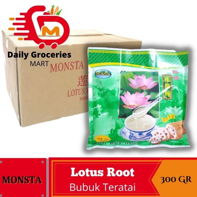 

MINUMAN BUBUK AKAR TERATAI MONSTA SERBUK TERATAI - LOTUS ROOT 300GR