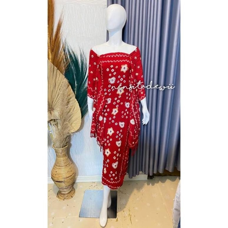 Diskon [1 Set] Kain Siraman Motif Jumputan Murah