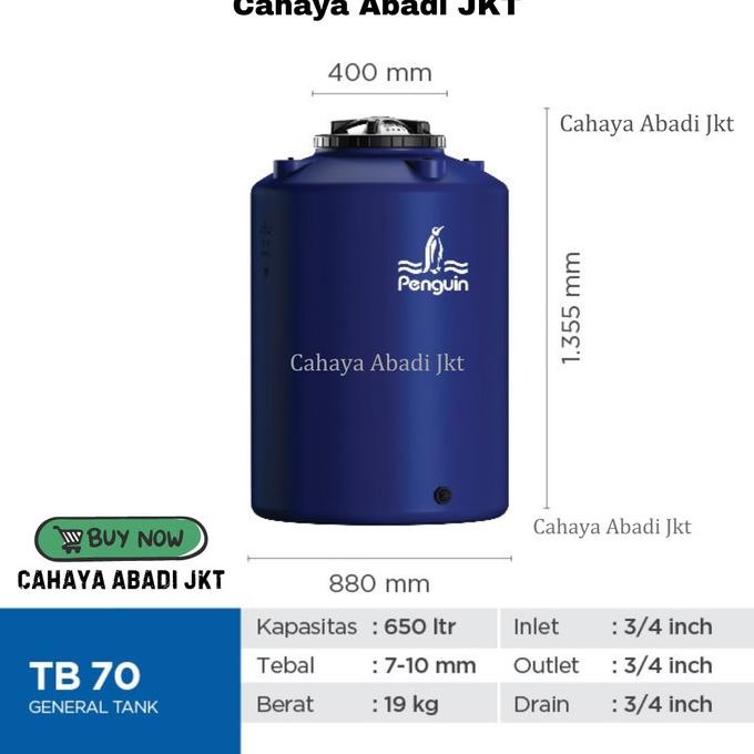 Diskon Tanki Air / Toren Penguin 650 Liter Orange