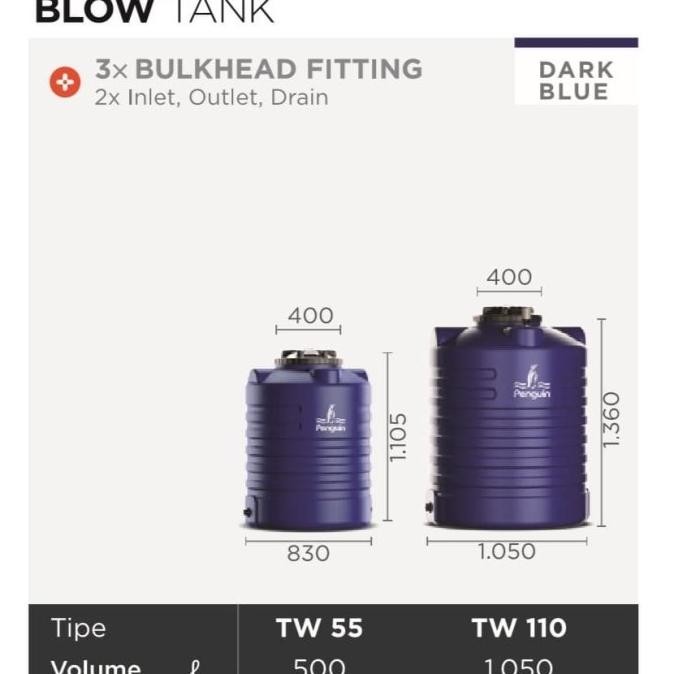 Diskon Toren Penguin Tw 25 Tangki / Toren / Tandon Air Blow 250 Liter