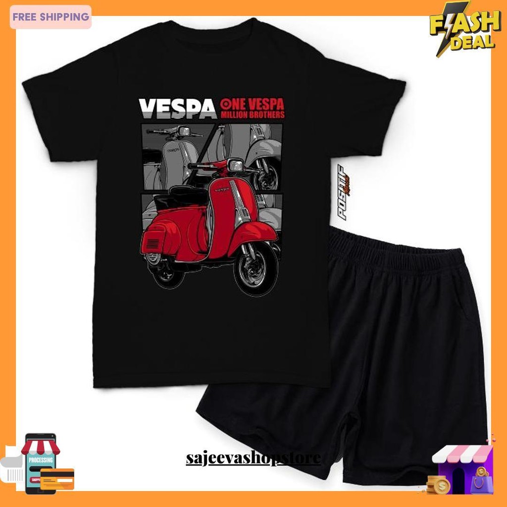 Positif Merch - Baju Kaos Setelan Anak Motor Vespa Laki Perempuan Terlaris