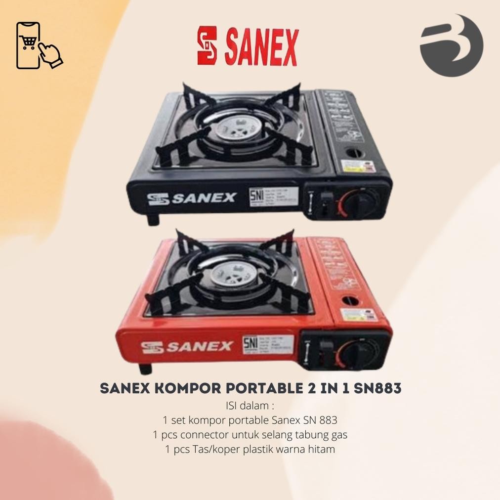 SANEX KOMPOR PORTABLE 2 IN 1 SN883 KOMPOR PORTABLE WELLHOME