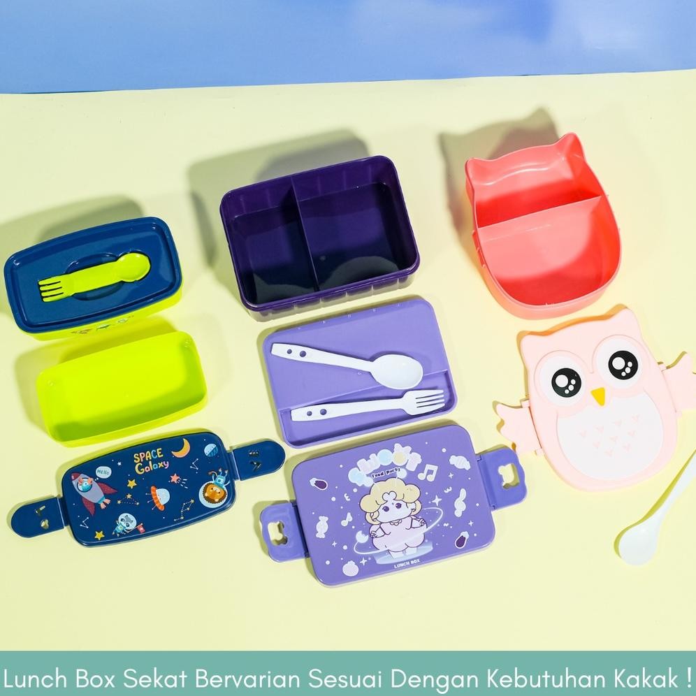 bas-12 Either.id - Set Tempat Makan Botol Minum BPA Free Lunch Box Kotak Makan Botol Minum Anak Tumb