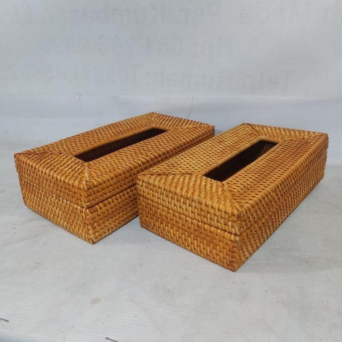 $$$$] Tempat Tissue Rotan Box Tissu Anyaman Rotan Kotak Tisue