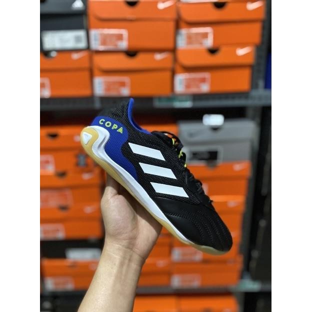 Sepatu Futsal Adidas Copa Sense.3 IN Black Blue FW6521 Original BNIB