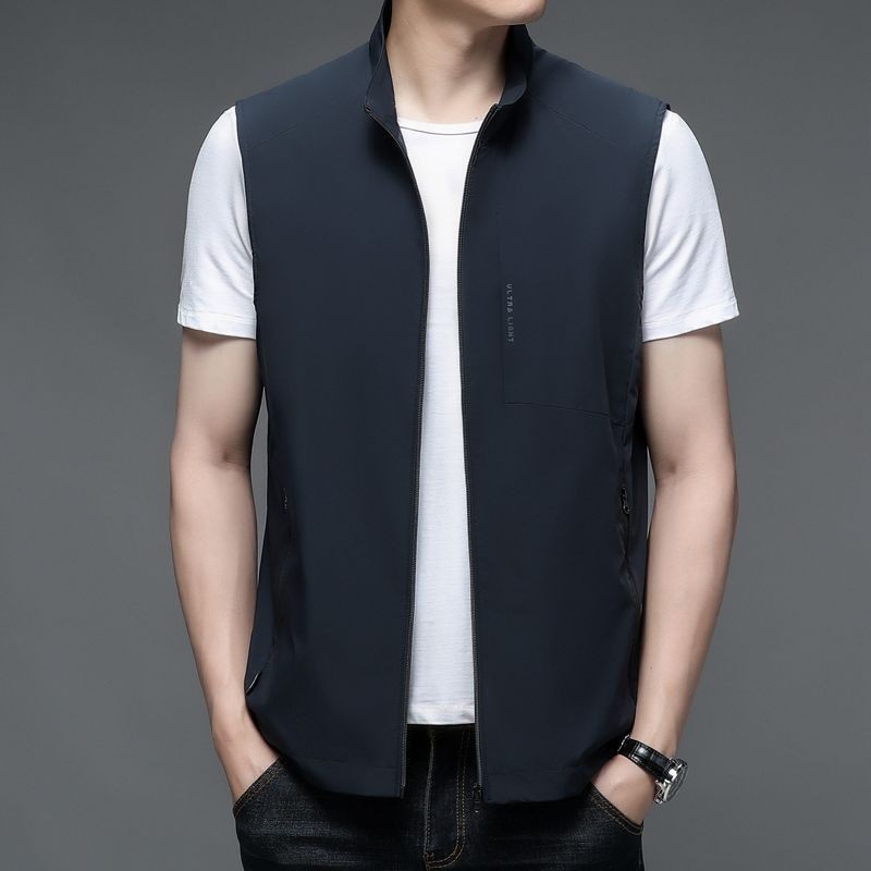 Jaket Rompi Pria Ringan Kerah Berdiri Ultra Tipis