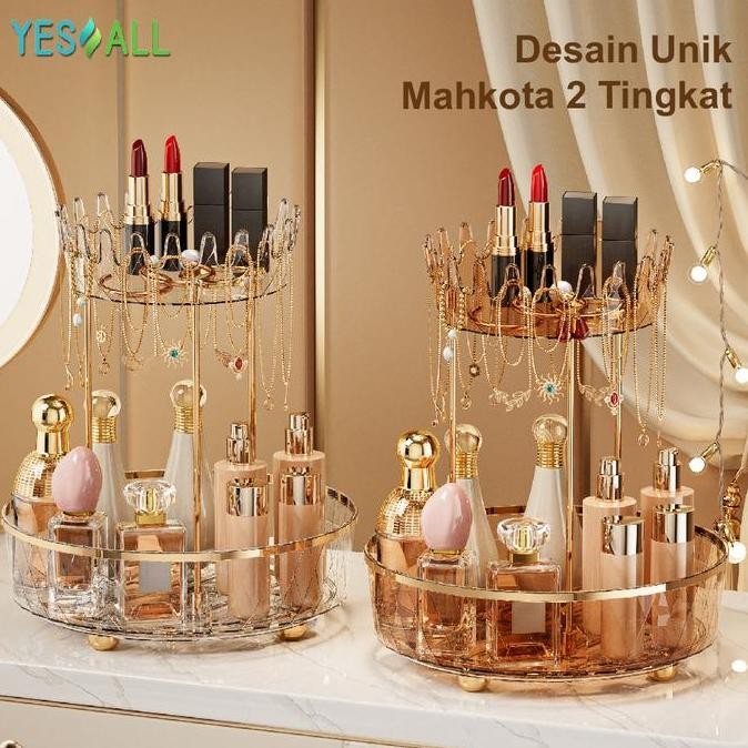 Grosir Yesall Rak Kosmetik Aesthetic /Tempat Make Up Aesthetic / Rak Skincare Aesthetic / Nampan Aes