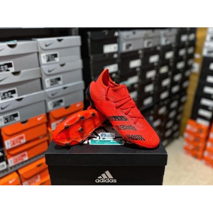 Sepatu Bola Adidas Predator Freak .3 L FG Red Black FY6289 Ori BNIB