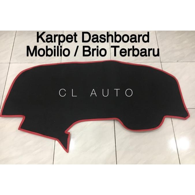 BEBAS ONGKIR - KARPET COVER ALAS DASHBOARD MOBILIO / BRIO TERBARU BAHAN BELUDRU HITAM